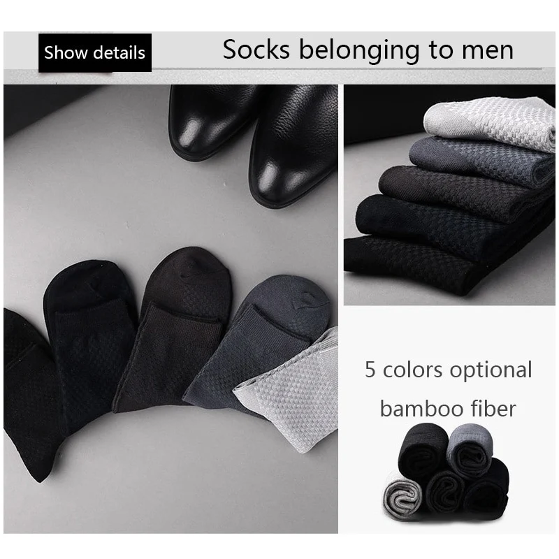 10 Paar Herren Business Socken aus Bambusfaser Atmungsaktives größe 38-45