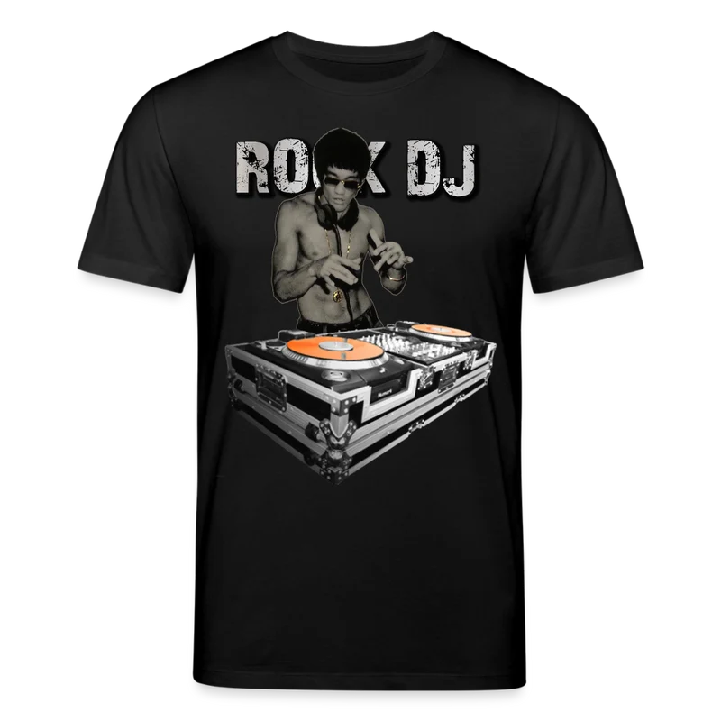 Männer Bio-T-Shirt von Stanley & Stella Bruce Lee Rock DJ