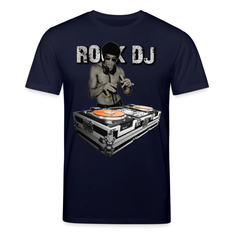Männer Bio-T-Shirt von Stanley & Stella Bruce Lee Rock DJ