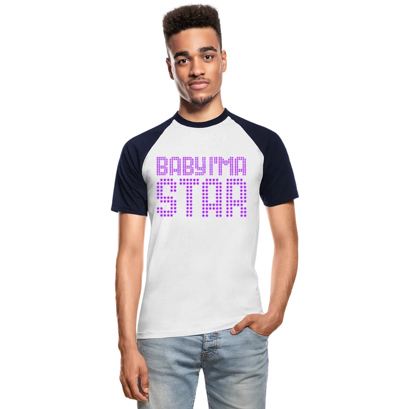 Männer Baseball-T-Shirt Baby I'm a Star