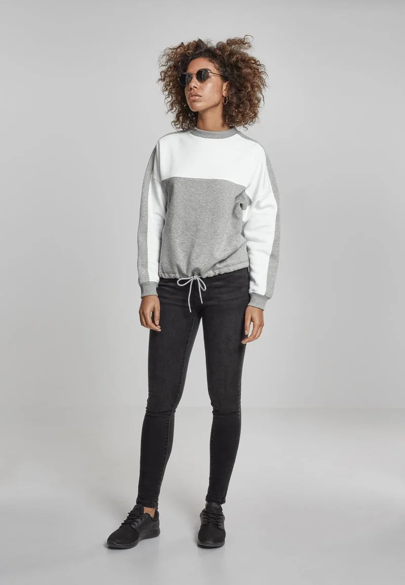 UC Oversize 2-Tone Stripe Crew
