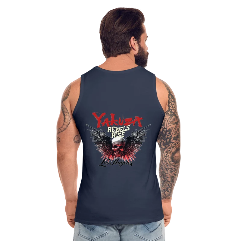 Männer Premium Tanktop T-Shirt Yakuza Muskelshirt Achselshirt