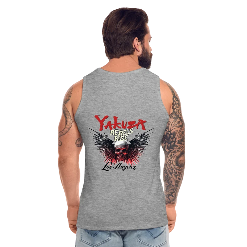 Männer Premium Tanktop T-Shirt Yakuza Muskelshirt Achselshirt