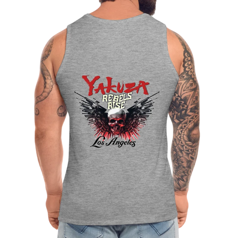 Männer Premium Tanktop T-Shirt Yakuza Muskelshirt Achselshirt