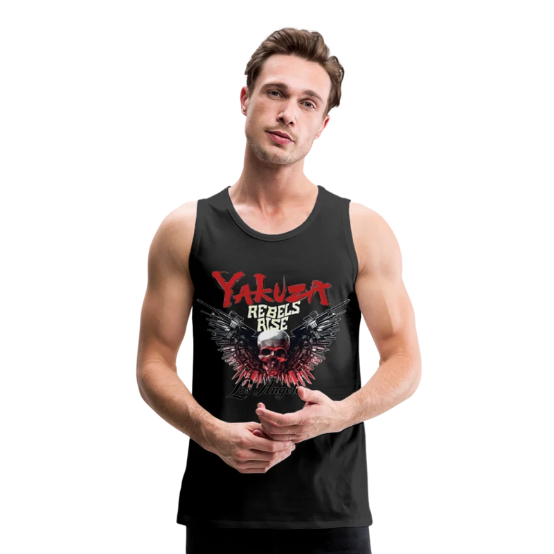 Männer Premium Tanktop T-Shirt Yakuza Muskelshirt Achselshirt