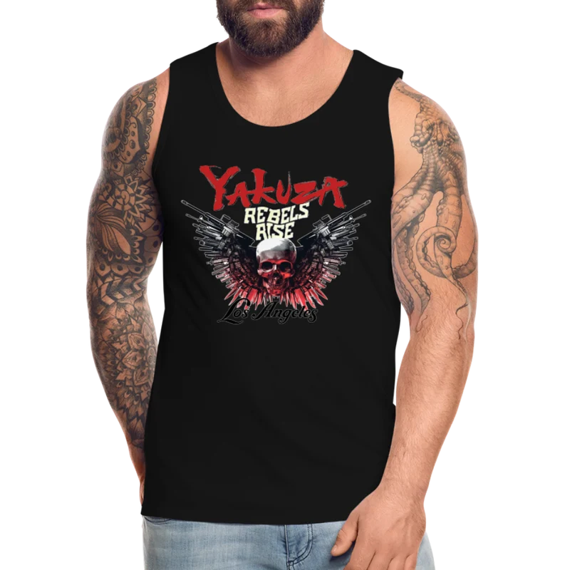 Männer Premium Tanktop T-Shirt Yakuza Muskelshirt Achselshirt