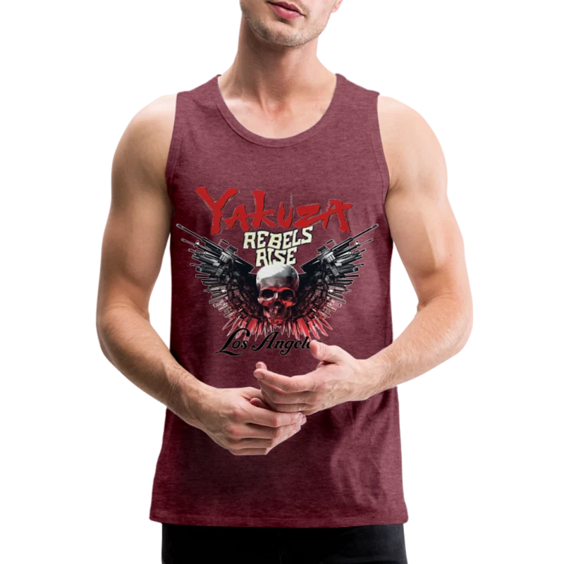 Männer Premium Tanktop T-Shirt Yakuza Muskelshirt Achselshirt