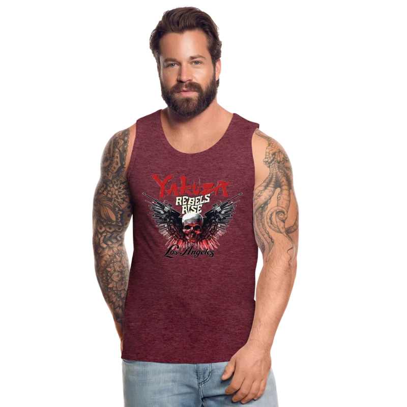 Männer Premium Tanktop T-Shirt Yakuza Muskelshirt Achselshirt
