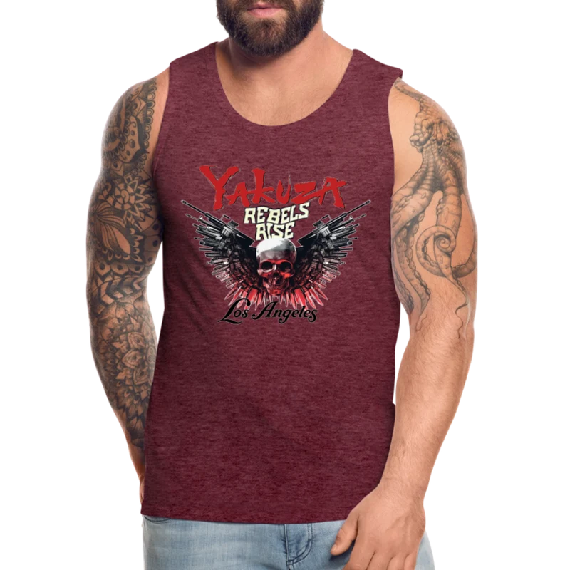 Männer Premium Tanktop T-Shirt Yakuza Muskelshirt Achselshirt