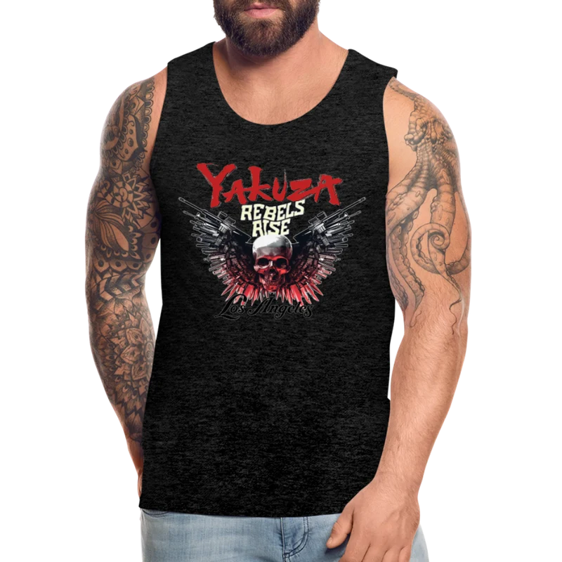Männer Premium Tanktop T-Shirt Yakuza Muskelshirt Achselshirt