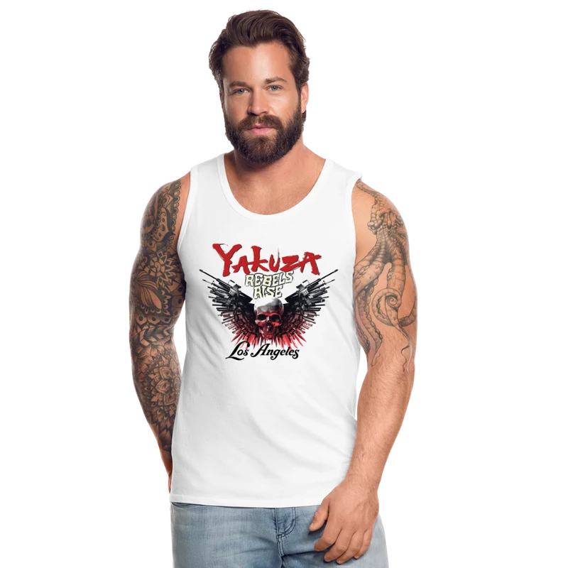 Männer Premium Tanktop T-Shirt Yakuza Muskelshirt Achselshirt