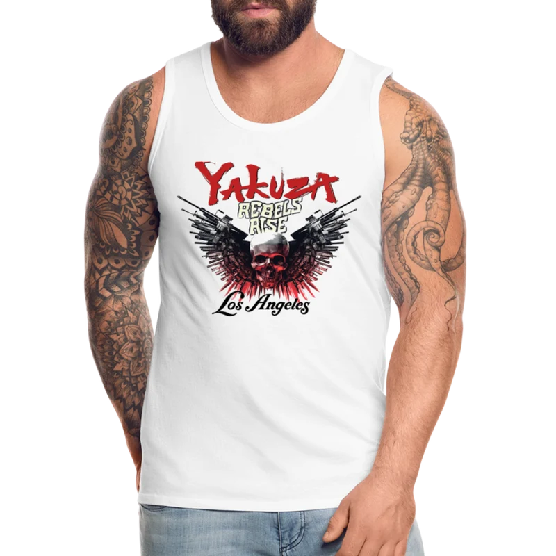 Männer Premium Tanktop T-Shirt Yakuza Muskelshirt Achselshirt