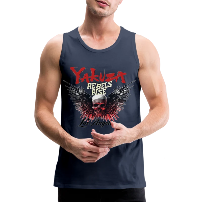 Männer Premium Tanktop T-Shirt Yakuza Muskelshirt Achselshirt