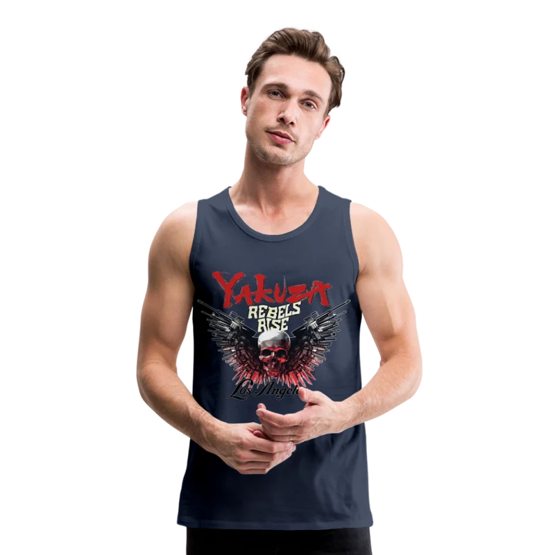 Männer Premium Tanktop T-Shirt Yakuza Muskelshirt Achselshirt