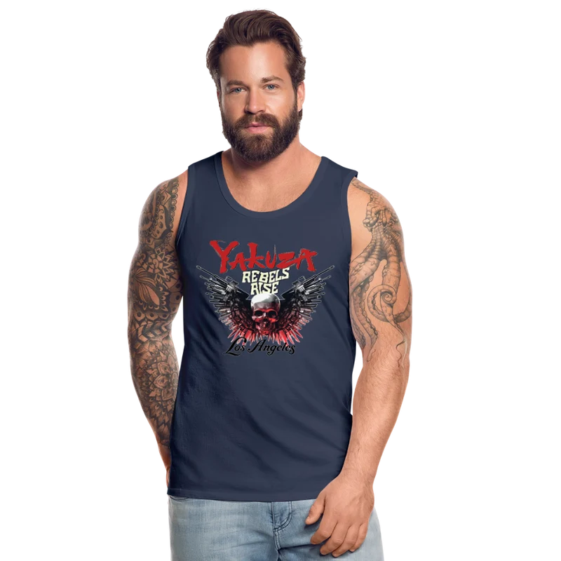 Männer Premium Tanktop T-Shirt Yakuza Muskelshirt Achselshirt