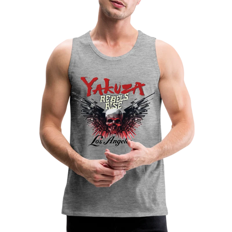 Männer Premium Tanktop T-Shirt Yakuza Muskelshirt Achselshirt