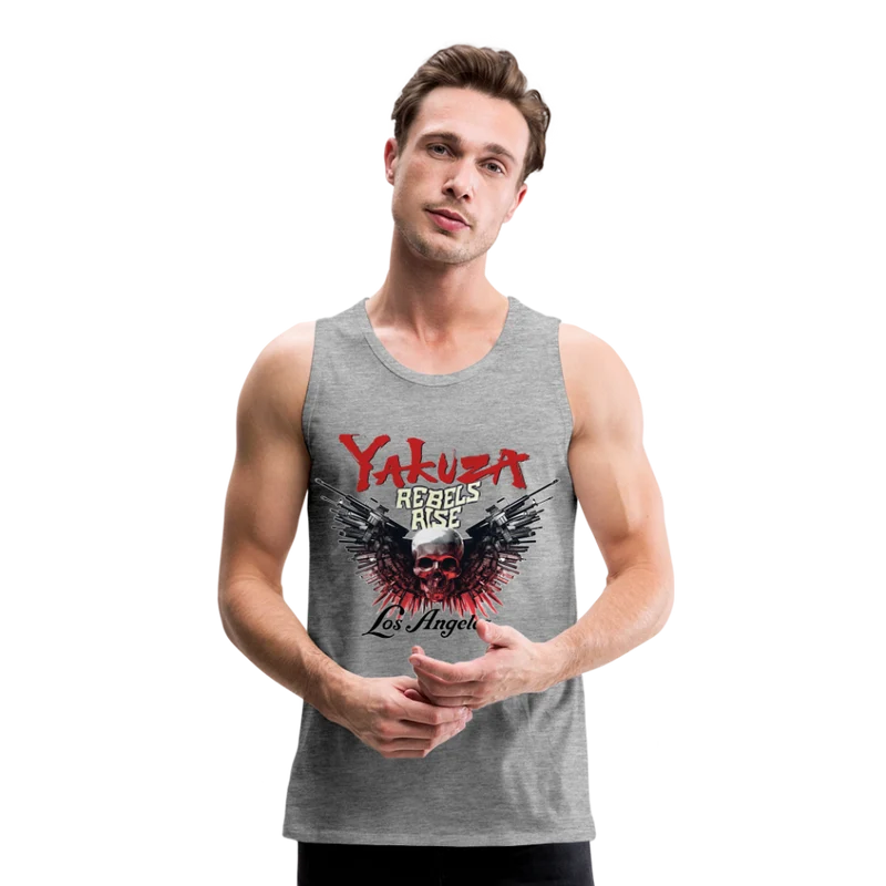 Männer Premium Tanktop T-Shirt Yakuza Muskelshirt Achselshirt