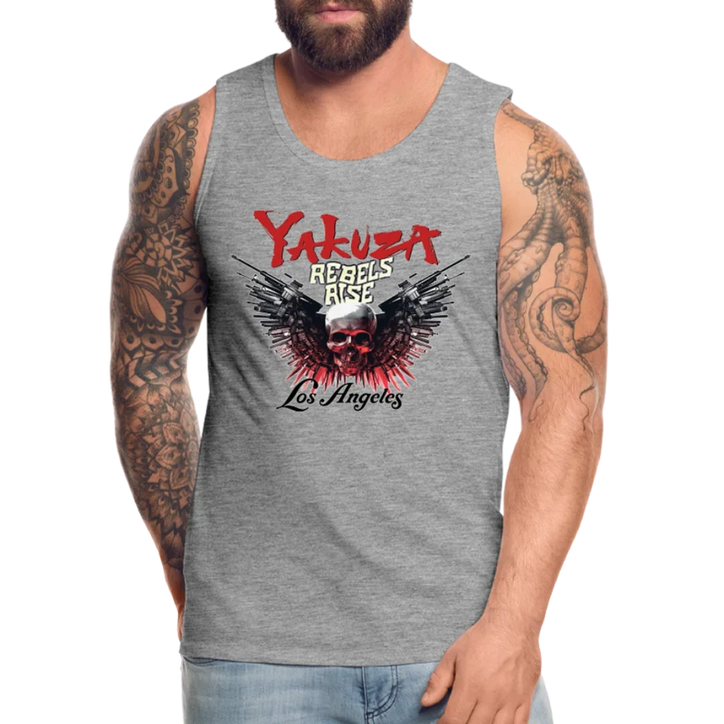 Männer Premium Tanktop T-Shirt Yakuza Muskelshirt Achselshirt