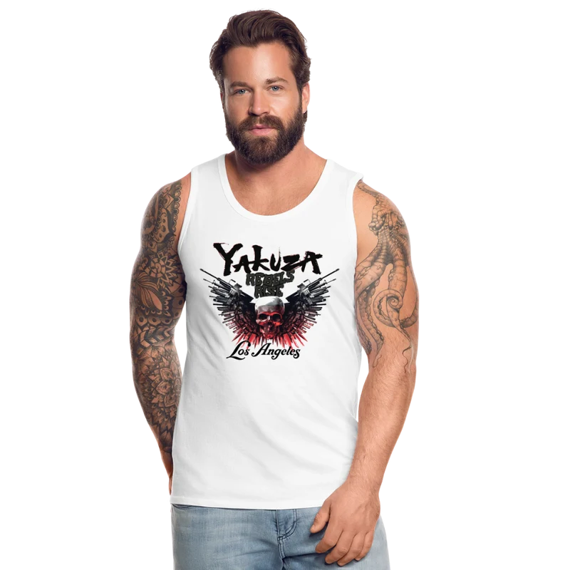 Männer Premium Tanktop T-Shirt Yakuza Muskelshirt Achselshirt