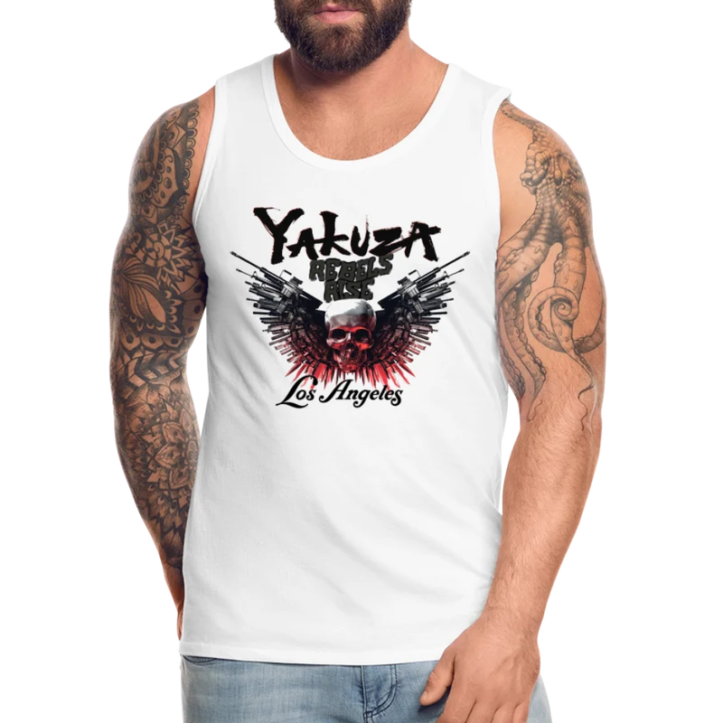 Männer Premium Tanktop T-Shirt Yakuza Muskelshirt Achselshirt