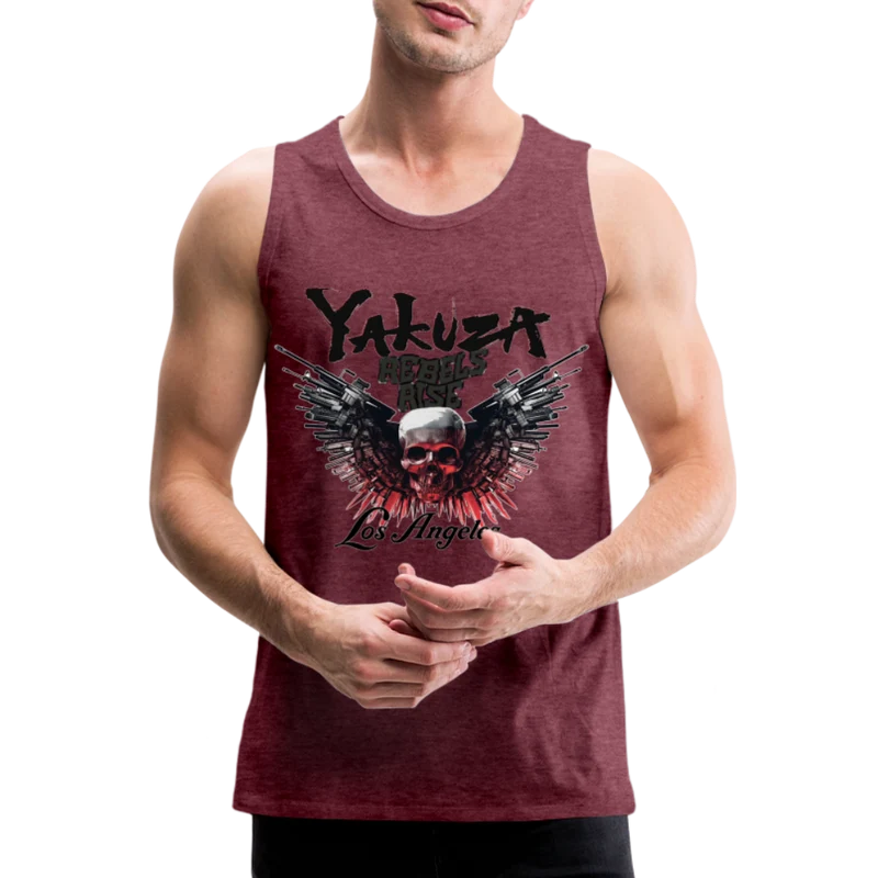 Männer Premium Tanktop T-Shirt Yakuza Muskelshirt Achselshirt