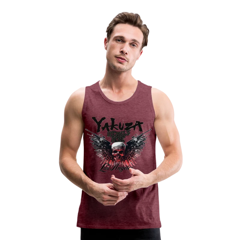 Männer Premium Tanktop T-Shirt Yakuza Muskelshirt Achselshirt