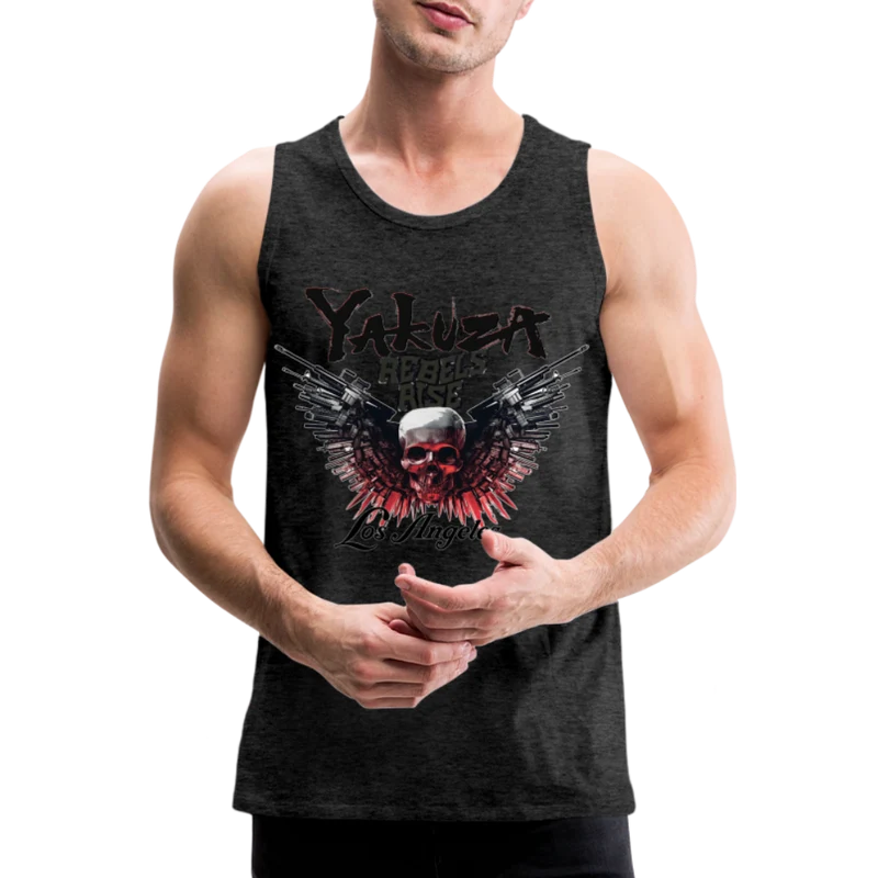 Männer Premium Tanktop T-Shirt Yakuza Muskelshirt Achselshirt