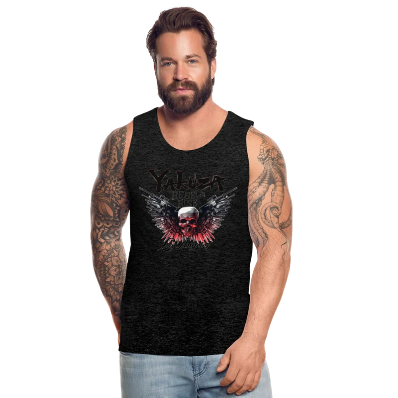Männer Premium Tanktop T-Shirt Yakuza Muskelshirt Achselshirt
