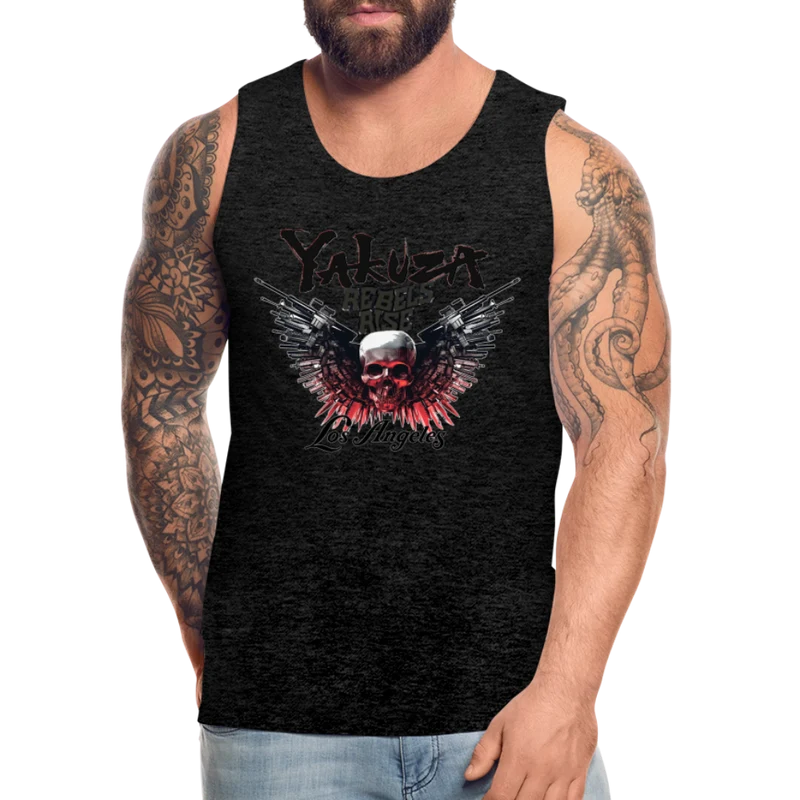 Männer Premium Tanktop T-Shirt Yakuza Muskelshirt Achselshirt