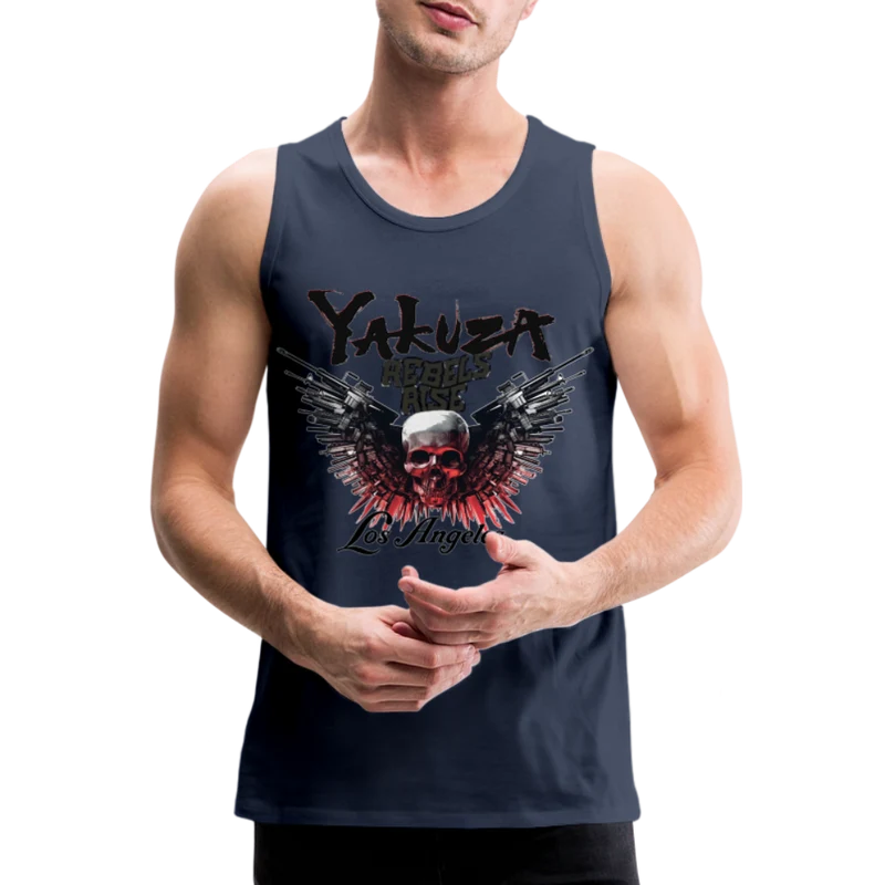 Männer Premium Tanktop T-Shirt Yakuza Muskelshirt Achselshirt