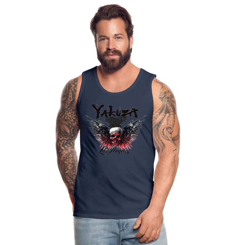 Männer Premium Tanktop T-Shirt Yakuza Muskelshirt Achselshirt