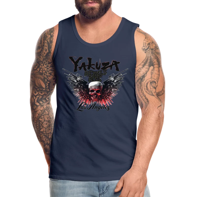 Männer Premium Tanktop T-Shirt Yakuza Muskelshirt Achselshirt