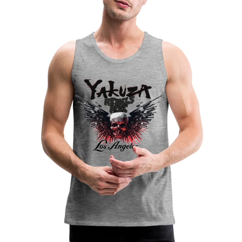 Männer Premium Tanktop T-Shirt Yakuza Muskelshirt Achselshirt