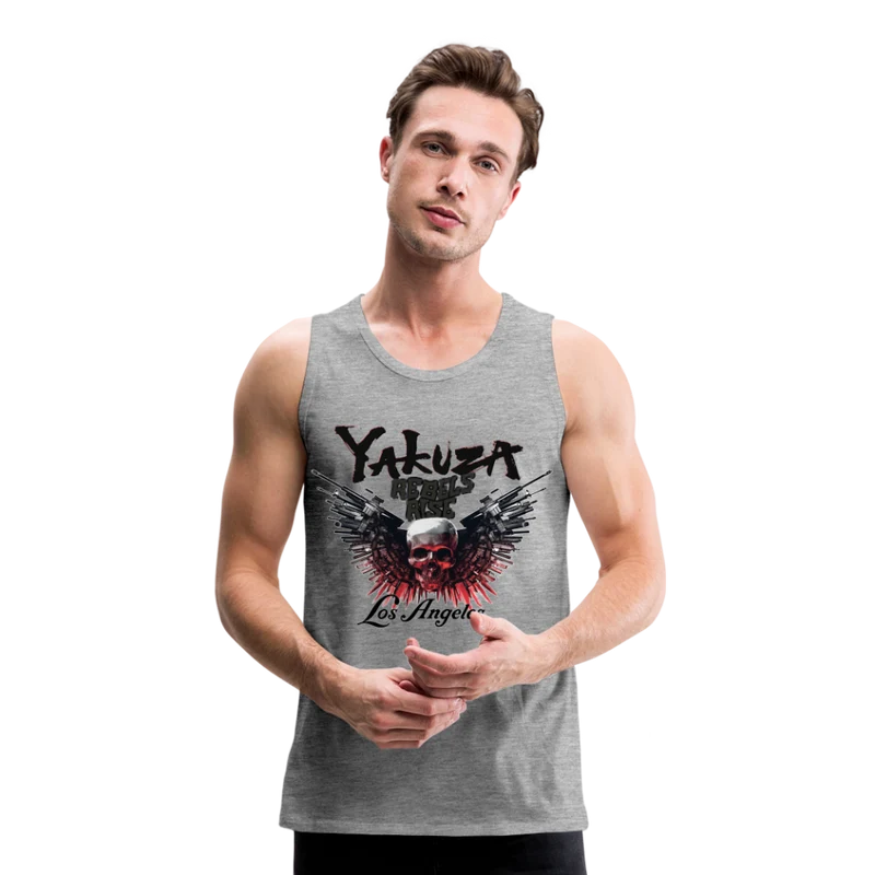 Männer Premium Tanktop T-Shirt Yakuza Muskelshirt Achselshirt