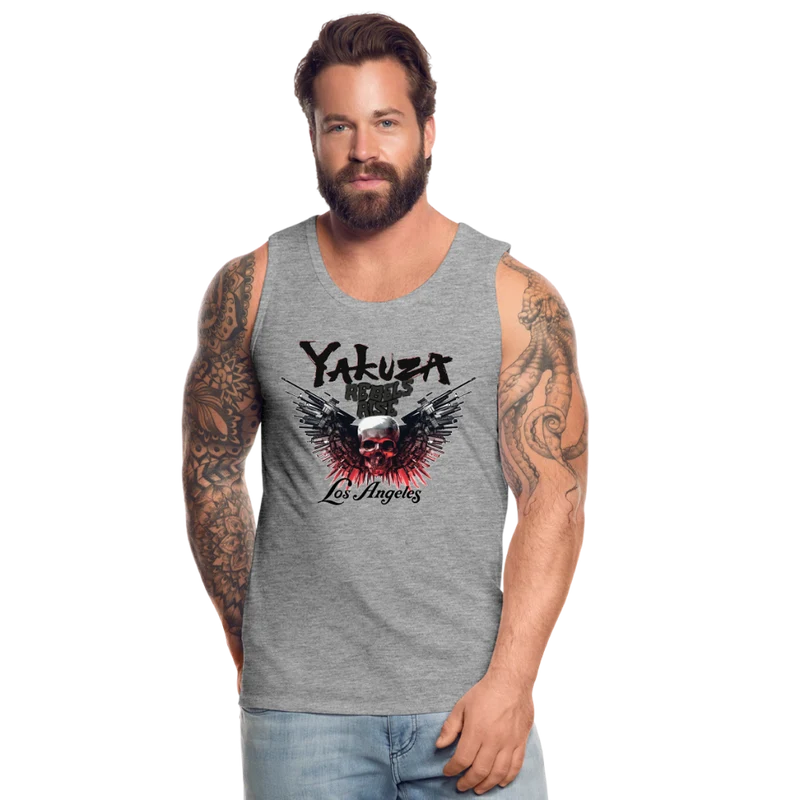 Männer Premium Tanktop T-Shirt Yakuza Muskelshirt Achselshirt