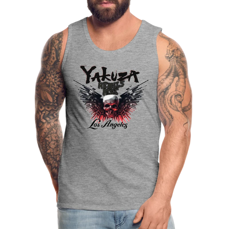 Männer Premium Tanktop T-Shirt Yakuza Muskelshirt Achselshirt