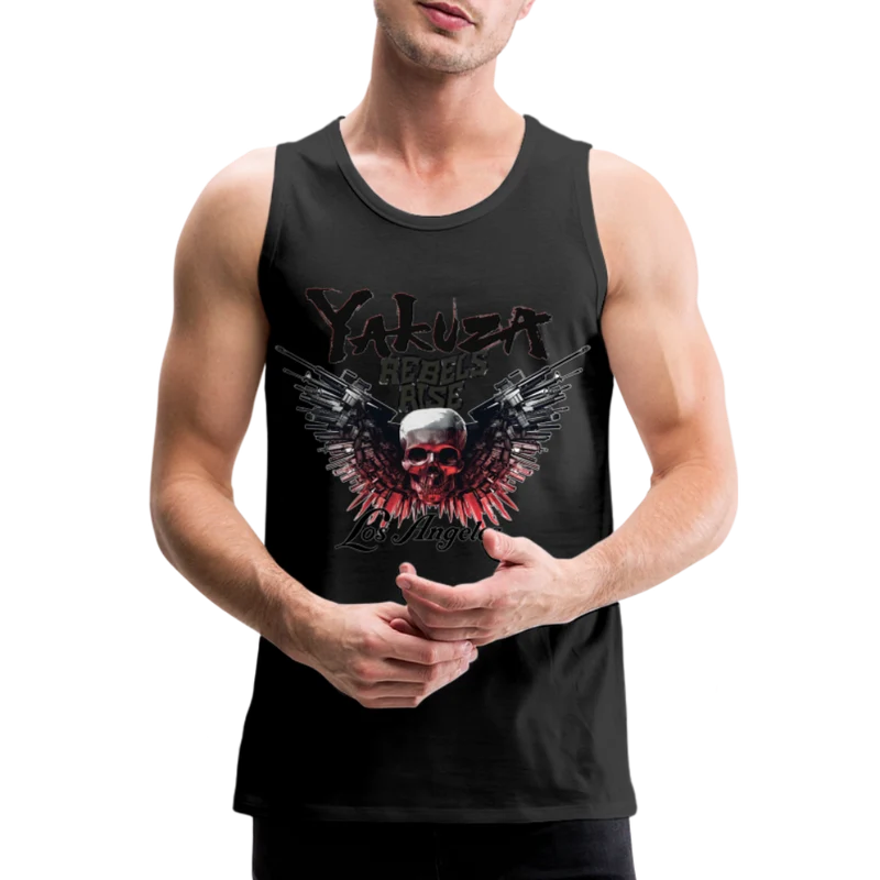 Männer Premium Tanktop T-Shirt Yakuza Muskelshirt Achselshirt