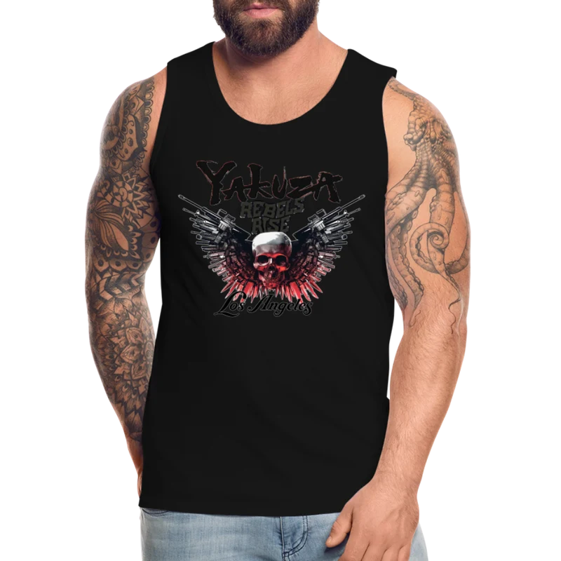 Männer Premium Tanktop T-Shirt Yakuza Muskelshirt Achselshirt