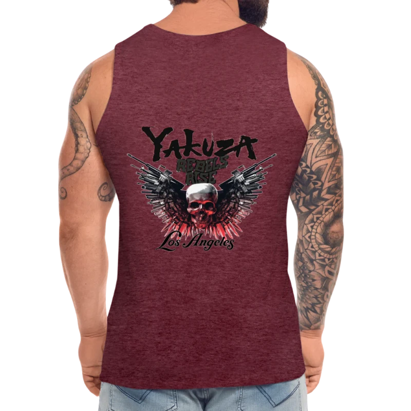 Männer Premium Tanktop T-Shirt Yakuza Muskelshirt Achselshirt