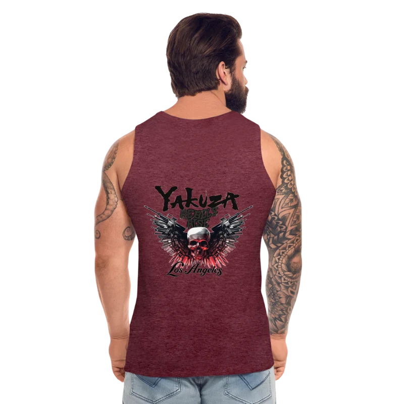 Männer Premium Tanktop T-Shirt Yakuza Muskelshirt Achselshirt