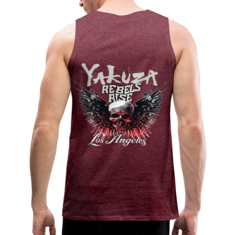 Männer Premium Tanktop T-Shirt Yakuza Muskelshirt Achselshirt