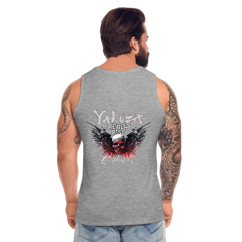 Männer Premium Tanktop T-Shirt Yakuza Muskelshirt Achselshirt
