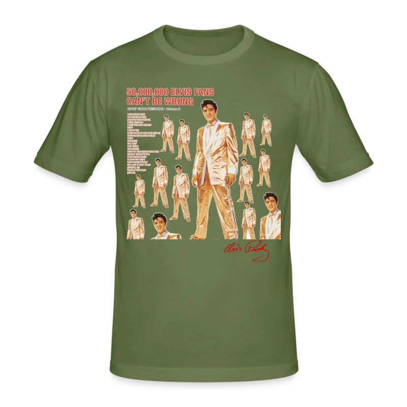 Männer T-Shirt Streetwear Elvis Herren Shirt Rundhals Unisex 100% Baumwolle
