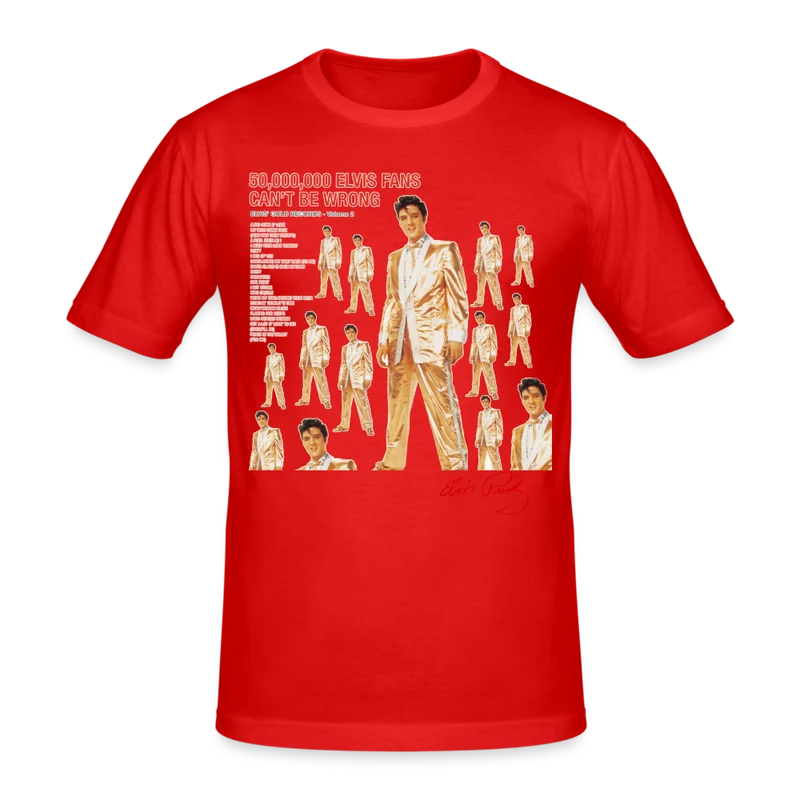 Männer T-Shirt Streetwear Elvis Herren Shirt Rundhals Unisex 100% Baumwolle