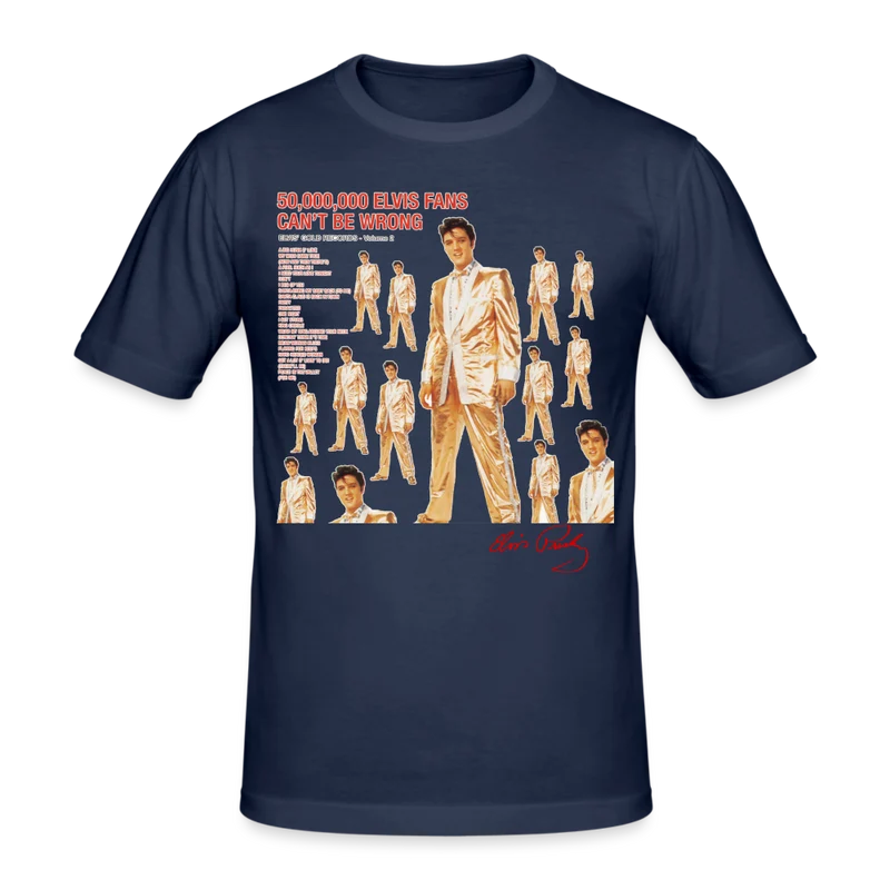 Männer T-Shirt Streetwear Elvis Herren Shirt Rundhals Unisex 100% Baumwolle
