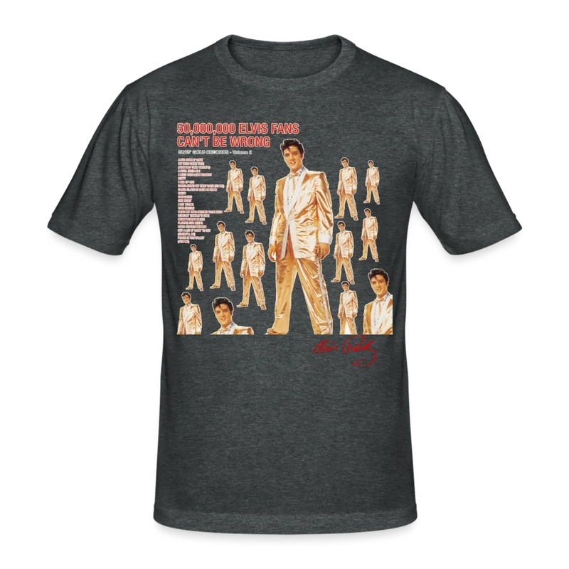 Männer T-Shirt Streetwear Elvis Herren Shirt Rundhals Unisex 100% Baumwolle