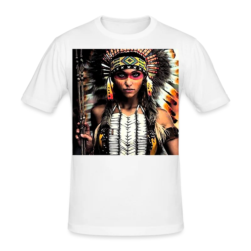 Männer Gildan Heavy Kurzarm T-Shirt Streetwear Indianer