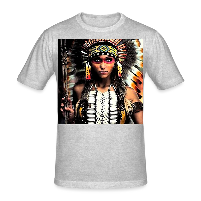 Männer Gildan Heavy Kurzarm T-Shirt Streetwear Indianer