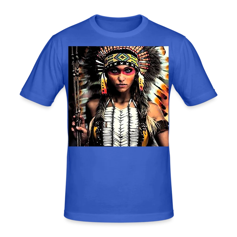 Männer Gildan Heavy Kurzarm T-Shirt Streetwear Indianer