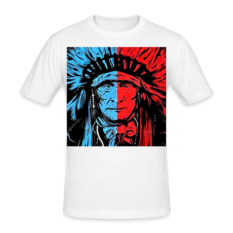 Männer Gildan Heavy Kurzarm T-Shirt Streetwear Indianer